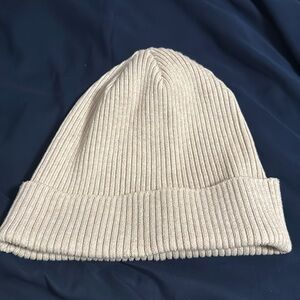 Grey tan beanie